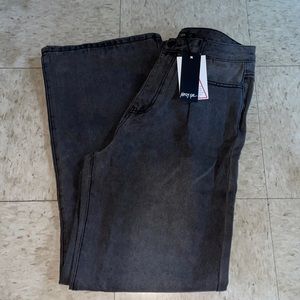Nasty Gal Grey Black Denim Jeans